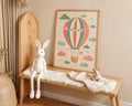 Playroom Ideas | Hot Air Balloon Nursery Art | Vintage Sky Wall Print wall art print, modern home decor, unframed artwork by Nomad & Nest