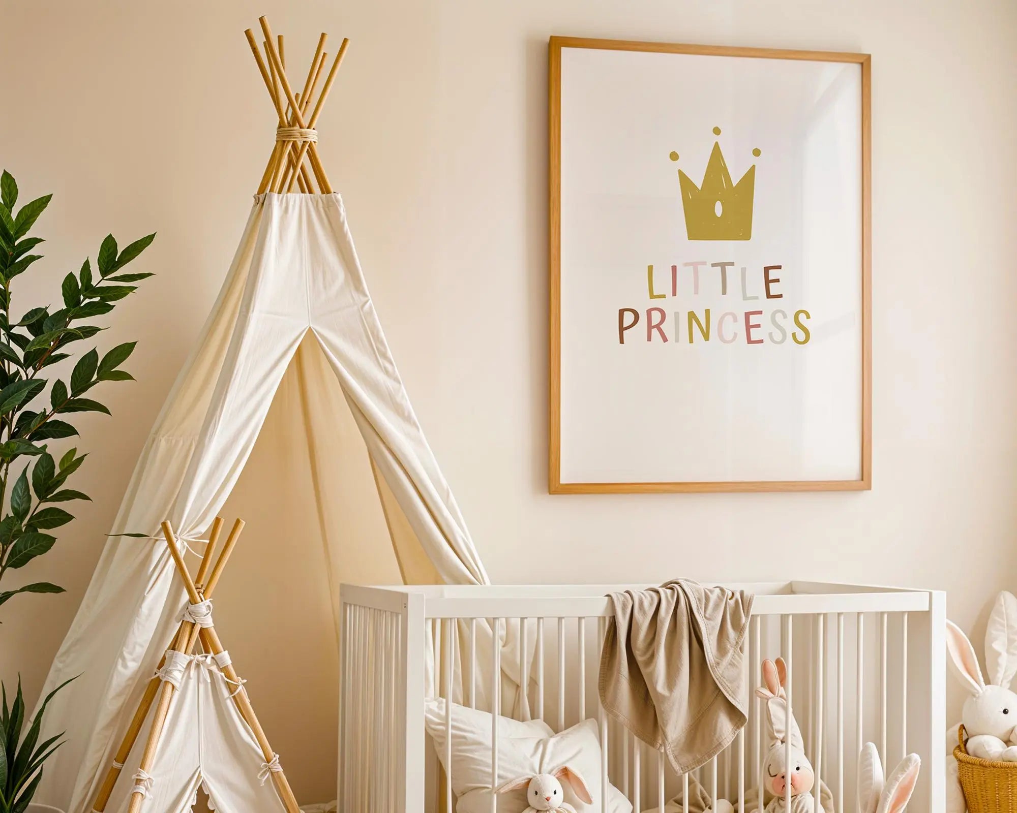 Playroom Ideas | Little Princess Nursery Wall Art | Crown Baby Decor wall art print, modern home decor, unframed artwork by Nomad & Nest
