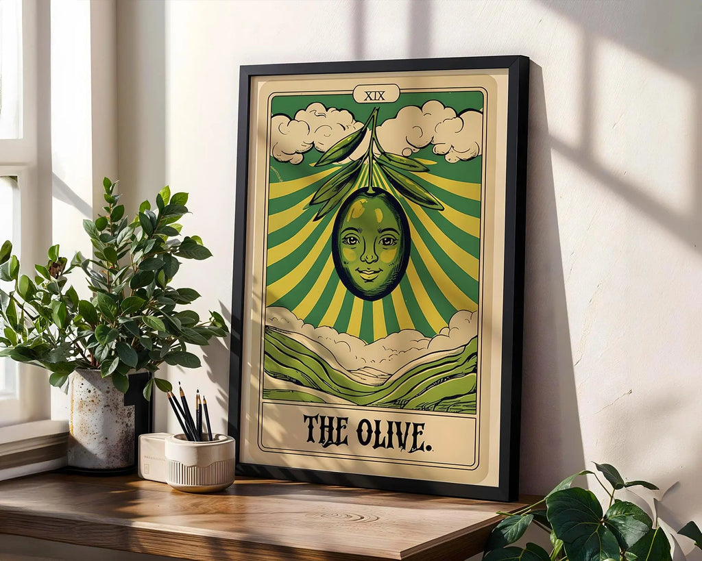 Olive Tarot Card Print | Vintage Mystical Art wall art print, modern home decor, unframed artwork by Nomad & Nest