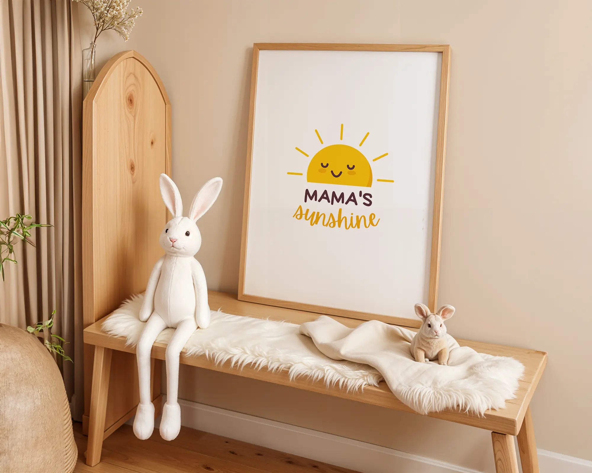 Playroom Ideas | Mamaâ€™s Sunshine Nursery Wall Art Print | Boho Baby Room Decor wall art print, modern home decor, unframed artwork by Nomad & Nest