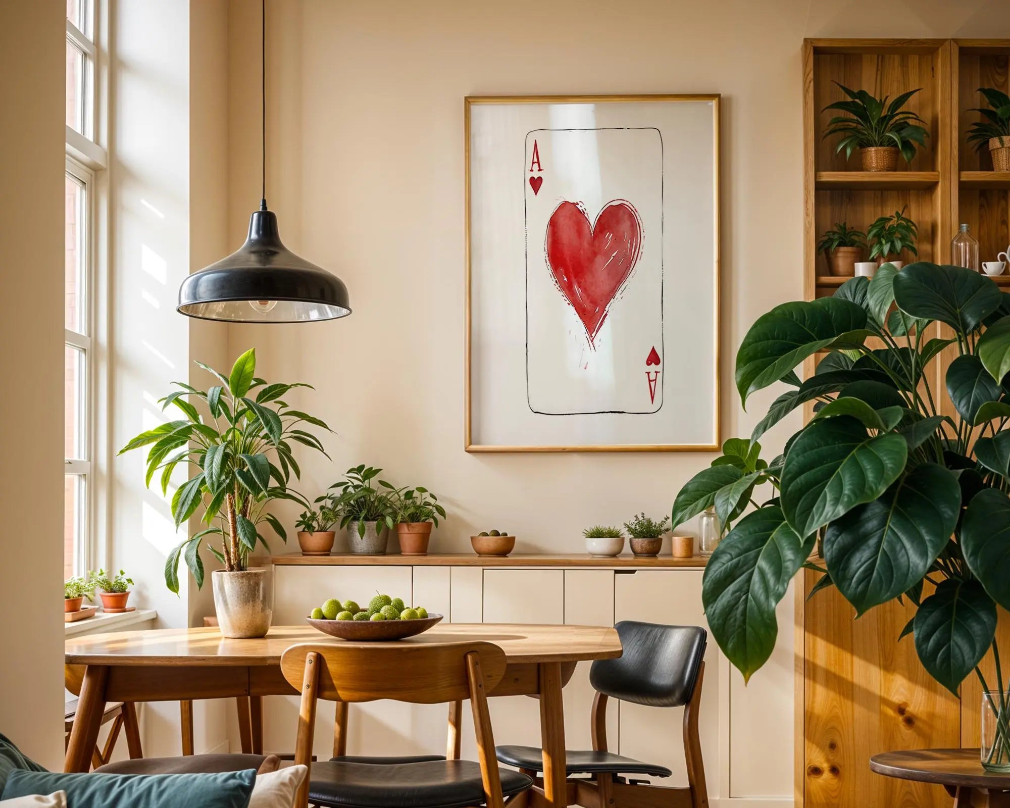 Ace of Hearts Art Print | Minimalist Love Illustration wall art print, modern home decor, unframed artwork by Nomad & Nest