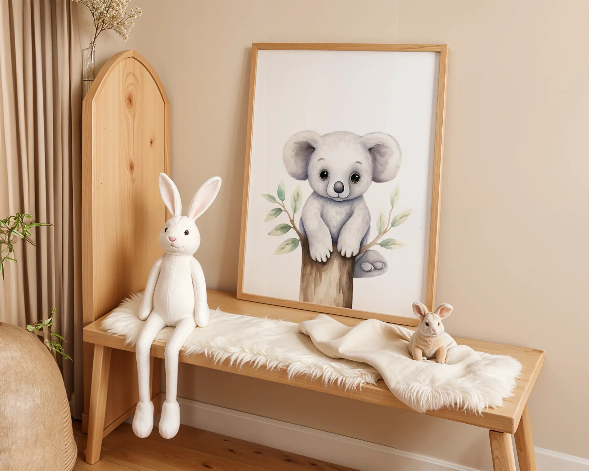 Playroom Ideas | Koala Nursery Wall Art | Australian Animal Baby Decor wall art print, modern home decor, unframed artwork by Nomad & Nest