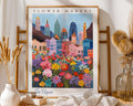 Las Vegas Flower Market Print | Vintage Nevada Travel Poster wall art print, modern home decor, unframed artwork by Nomad & Nest