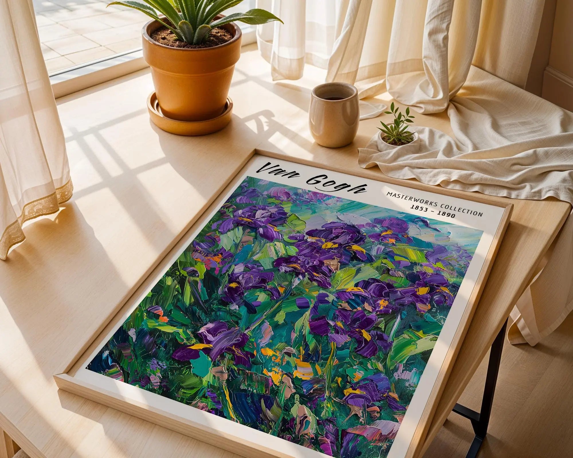 Van Gogh Print | Irises  | Impressionist Floral Poster wall art print, modern home decor, unframed artwork by Nomad & Nest