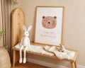 Playroom Ideas | I Love You Beary Much Nursery Print | Neutral Bear Wall Art wall art print, modern home decor, unframed artwork by Nomad & Nest