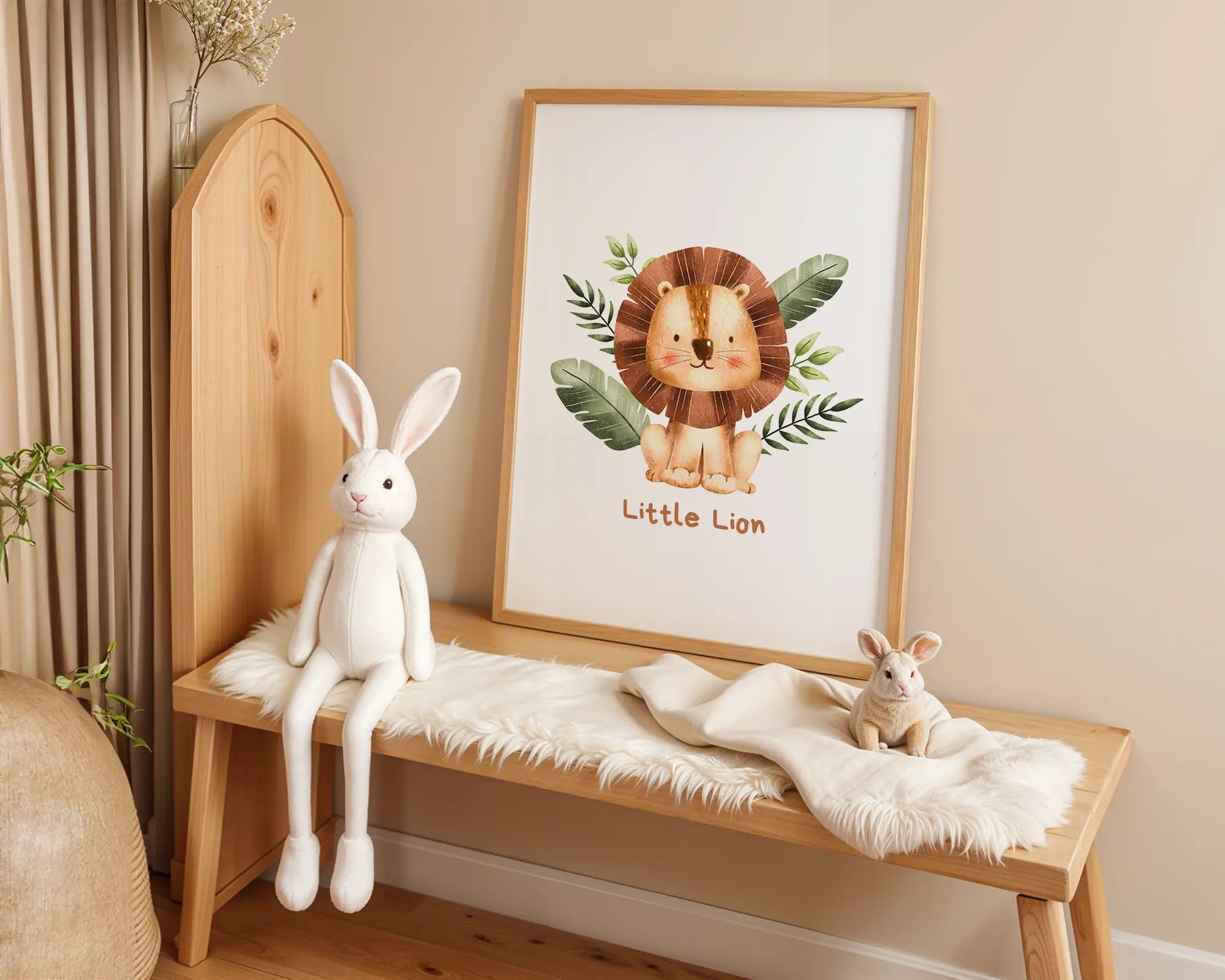 Playroom Ideas | Little Lion Nursery Print | Safari Animal Boho Wall Art wall art print, modern home decor, unframed artwork by Nomad & Nest