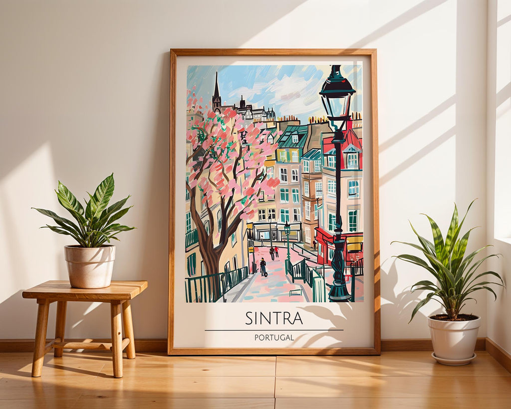 Sintra Portugal Print | Whimsical Travel Poster wall art print, modern home decor, unframed artwork by Nomad & Nest