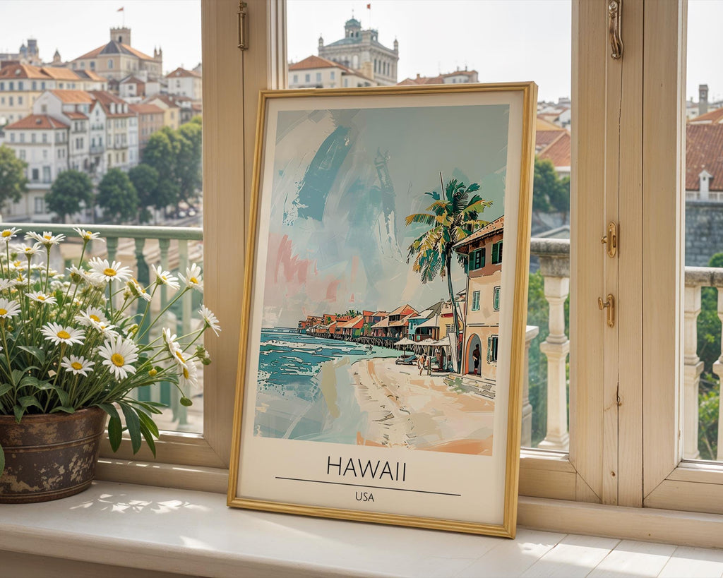 Hawaii Beach Print | Tropical Seaside Coastal Art wall art print, modern home decor, unframed artwork by Nomad & Nest