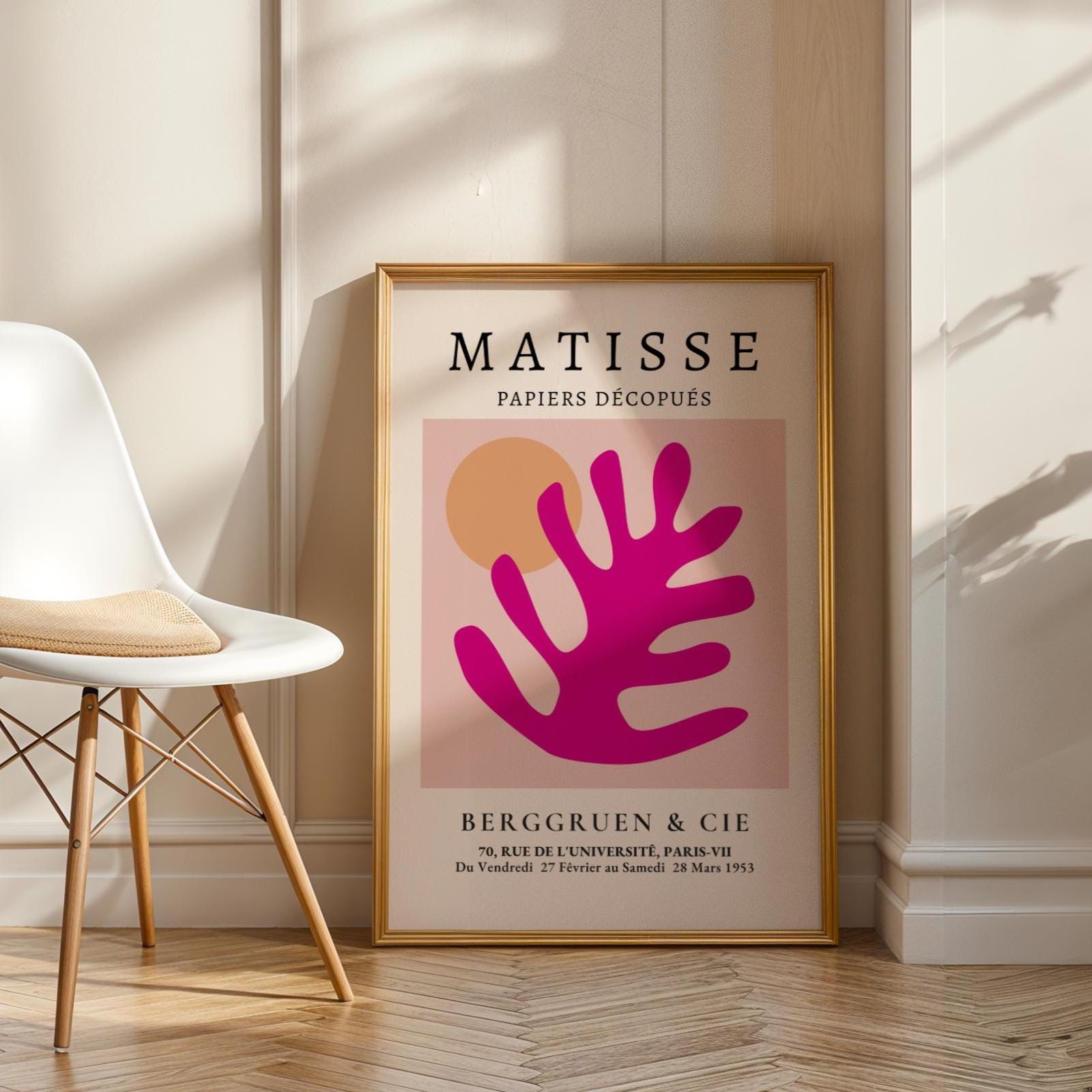 Henri Matisse Print | Inspired Art  | Pink Coral Cut-Out, Modern Abstract wall art print, modern home decor, unframed artwork by Nomad & Nest