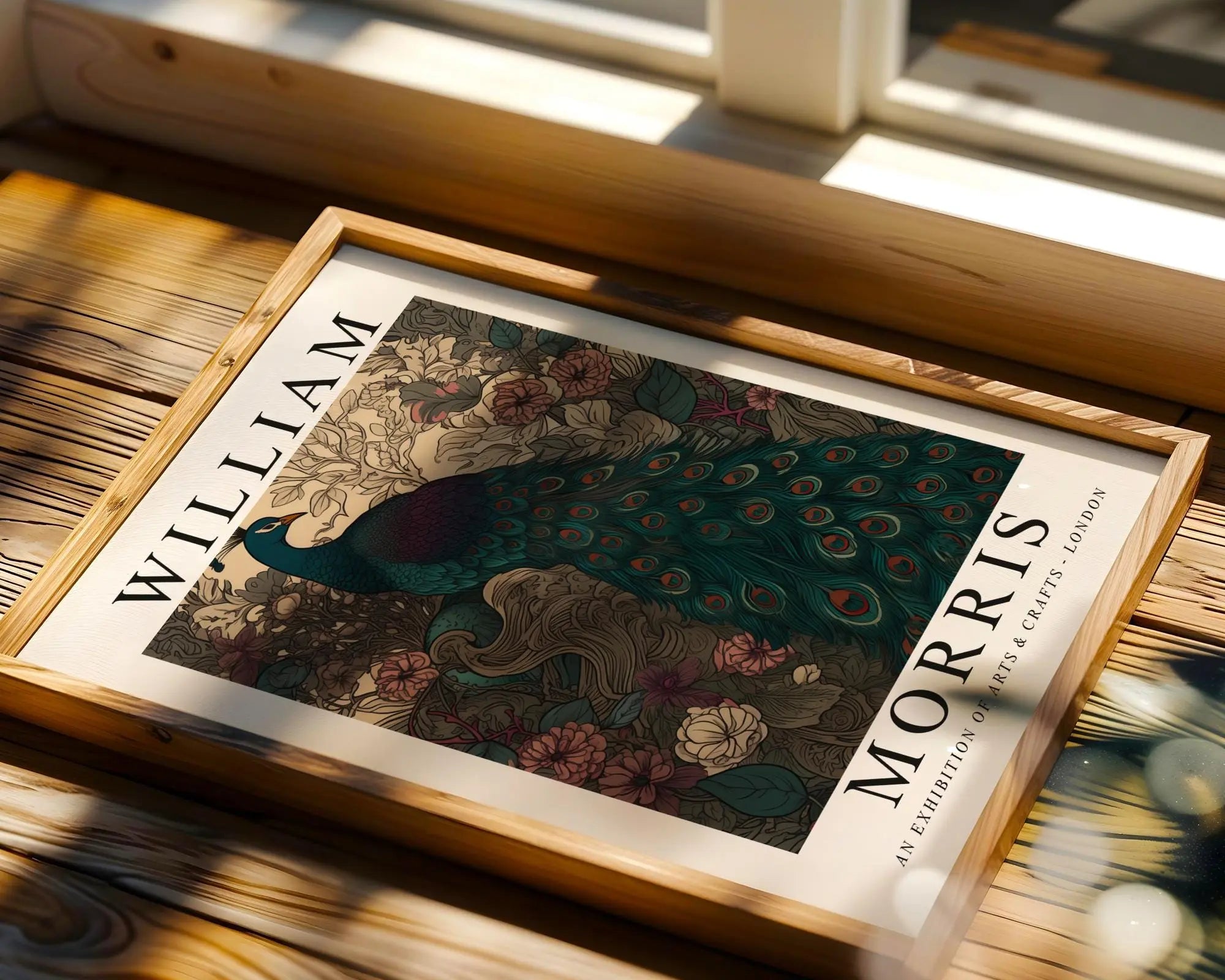 William Morris Print Peacock  | Vintage Botanical Art Poster wall art print, modern home decor, unframed artwork by Nomad & Nest