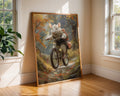 Mouse on Mountain Bike Print | Whimsical Animal Wall Art wall art print, modern home decor, unframed artwork by Nomad & Nest