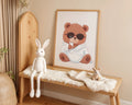 Playroom Ideas | Cool Bear Nursery Wall Art | Modern Character Illustration wall art print, modern home decor, unframed artwork by Nomad & Nest