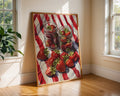 Colourful Prints | Strawberry Still Life Art Print | Summer Fruit Kitchen Decor wall art print, modern home decor, unframed artwork by Nomad & Nest