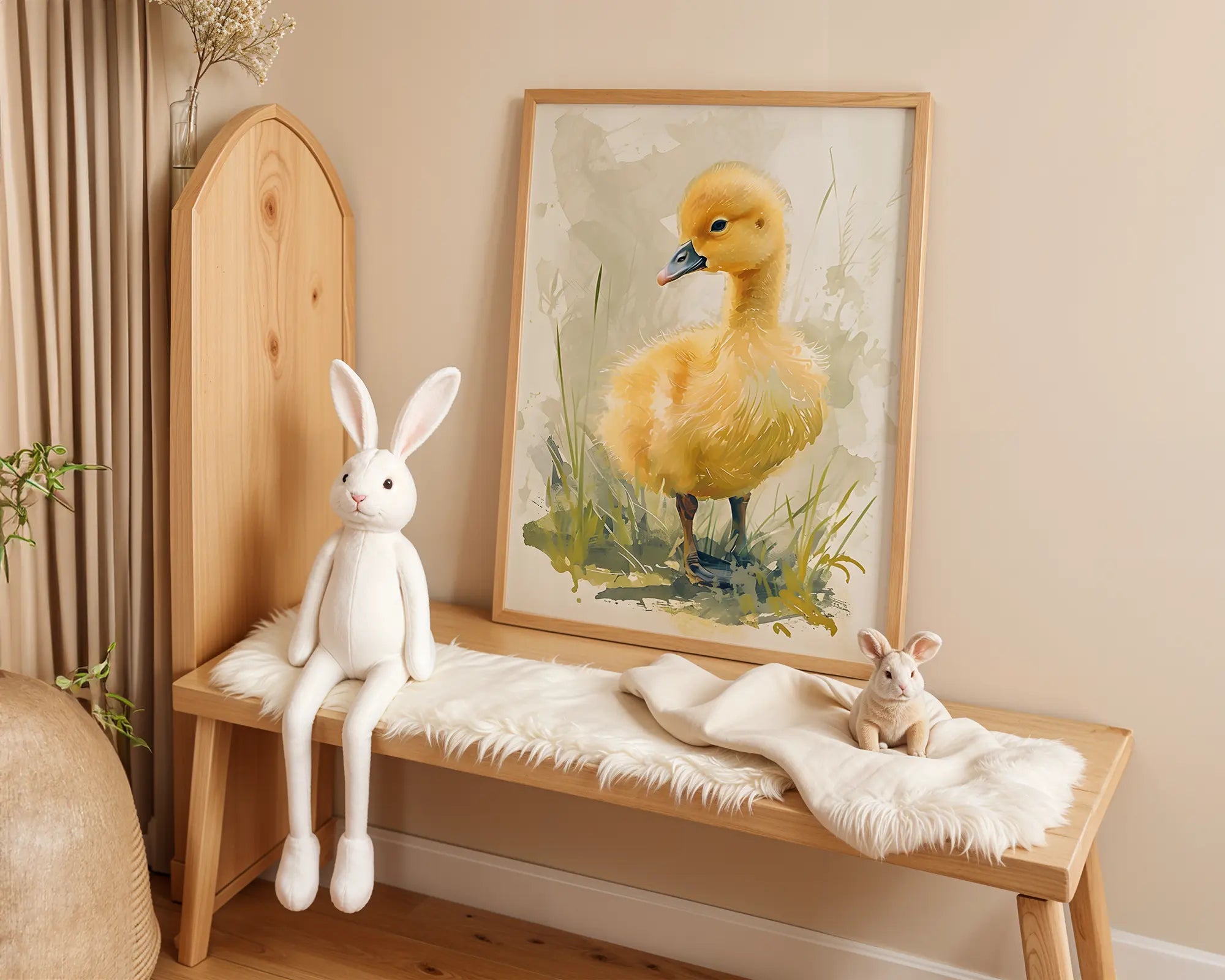 Playroom Ideas | Duckling Nursery Wall Art | Farm Animal Watercolour Print wall art print, modern home decor, unframed artwork by Nomad & Nest