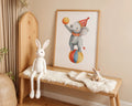 Playroom Ideas | Circus Elephant Nursery Wall Art | Vintage Animal Illustration wall art print, modern home decor, unframed artwork by Nomad & Nest