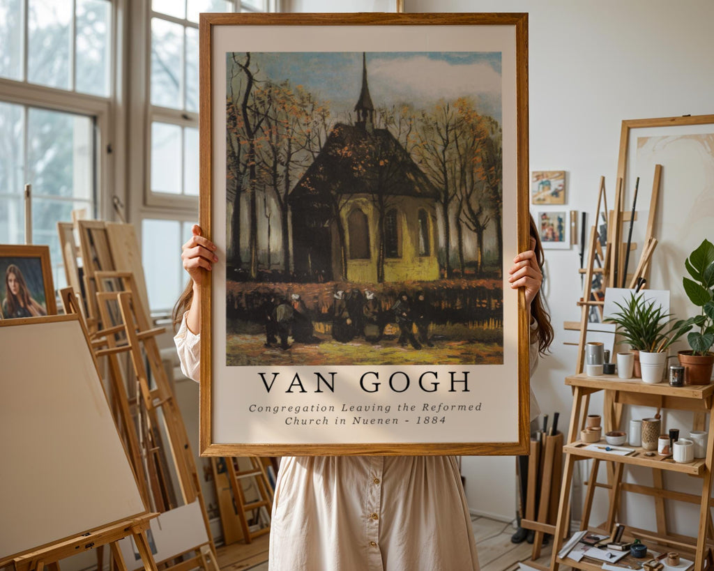Van Gogh Print | Church Scene  - Vintage Impressionist Art Poster wall art print, modern home decor, unframed artwork by Nomad & Nest