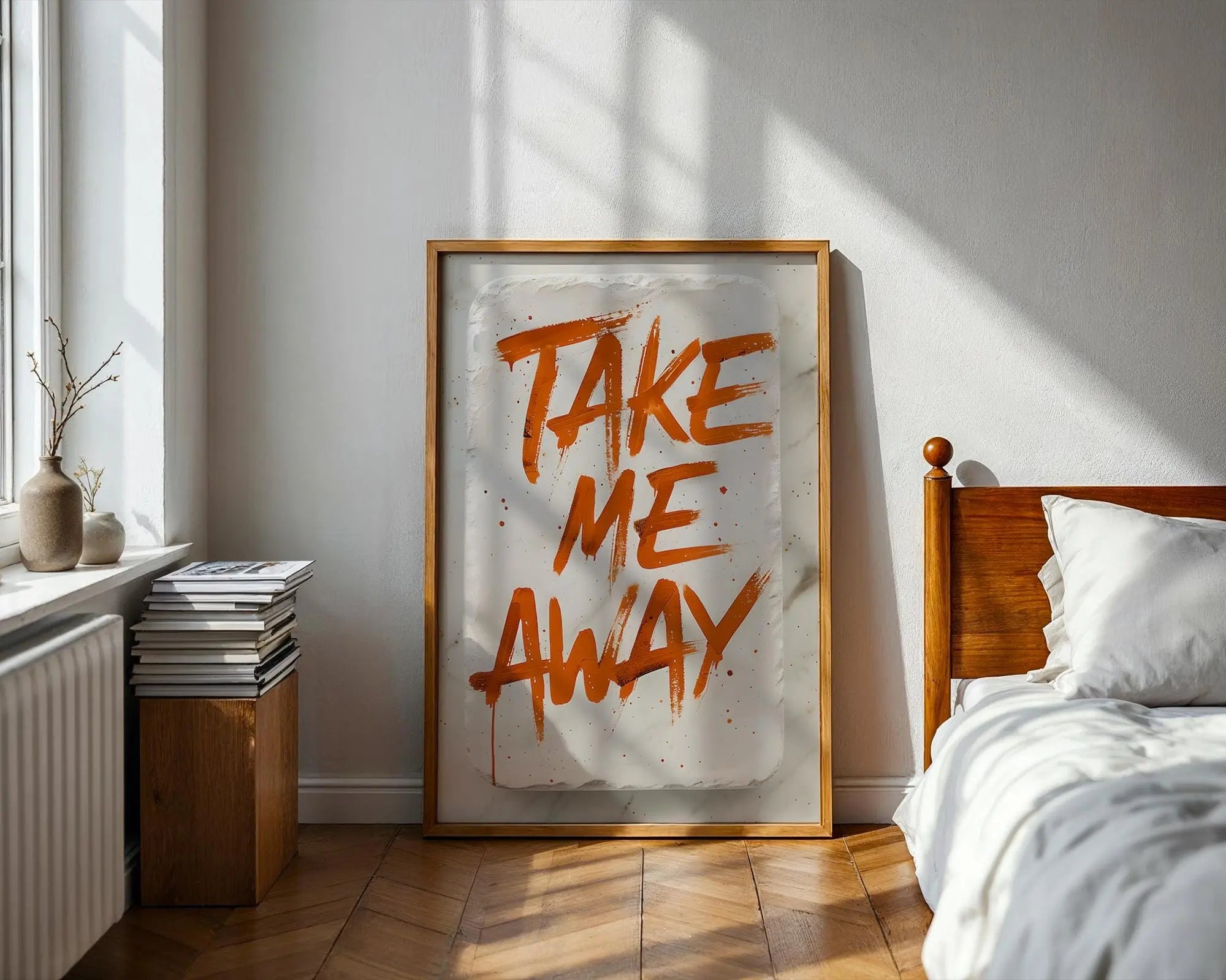 Positive Emotion | Take Me Away Wall Art | Hand Painted Typography Poster | Wanderlust Home Decor wall art print, modern home decor, unframed artwork by Nomad & Nest