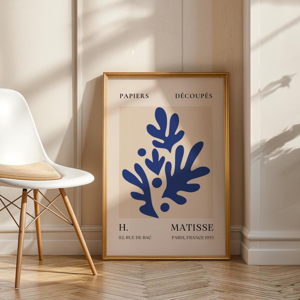Henri Matisse Print | Blue Abstract  Art  | French Papiers Découpés Style wall art print, modern home decor, unframed artwork by Nomad & Nest