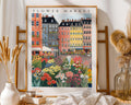 Vienna Flower Market Print | Colorful Austrian Cityscape Wall Art wall art print, modern home decor, unframed artwork by Nomad & Nest