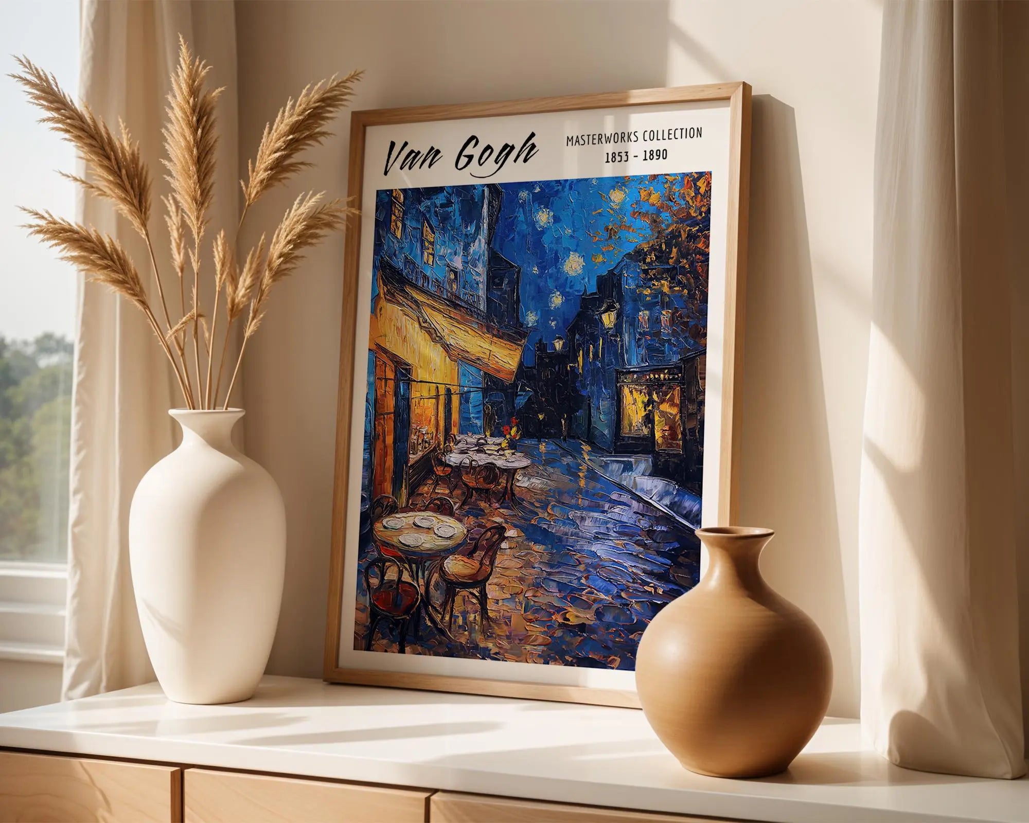 Van Gogh Print | Café Terrace at Night  | Vintage Expressionist Wall Art wall art print, modern home decor, unframed artwork by Nomad & Nest