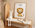 Playroom Ideas | Nursery Lion Print Modern Animal Wall Art Children's Room Decor wall art print, modern home decor, unframed artwork by Nomad & Nest