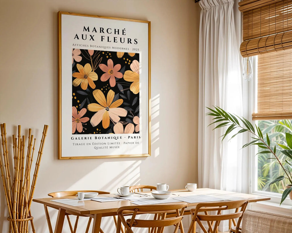 Retro Floral Wall Art Print | Marché aux Fleurs Poster wall art print, modern home decor, unframed artwork by Nomad & Nest