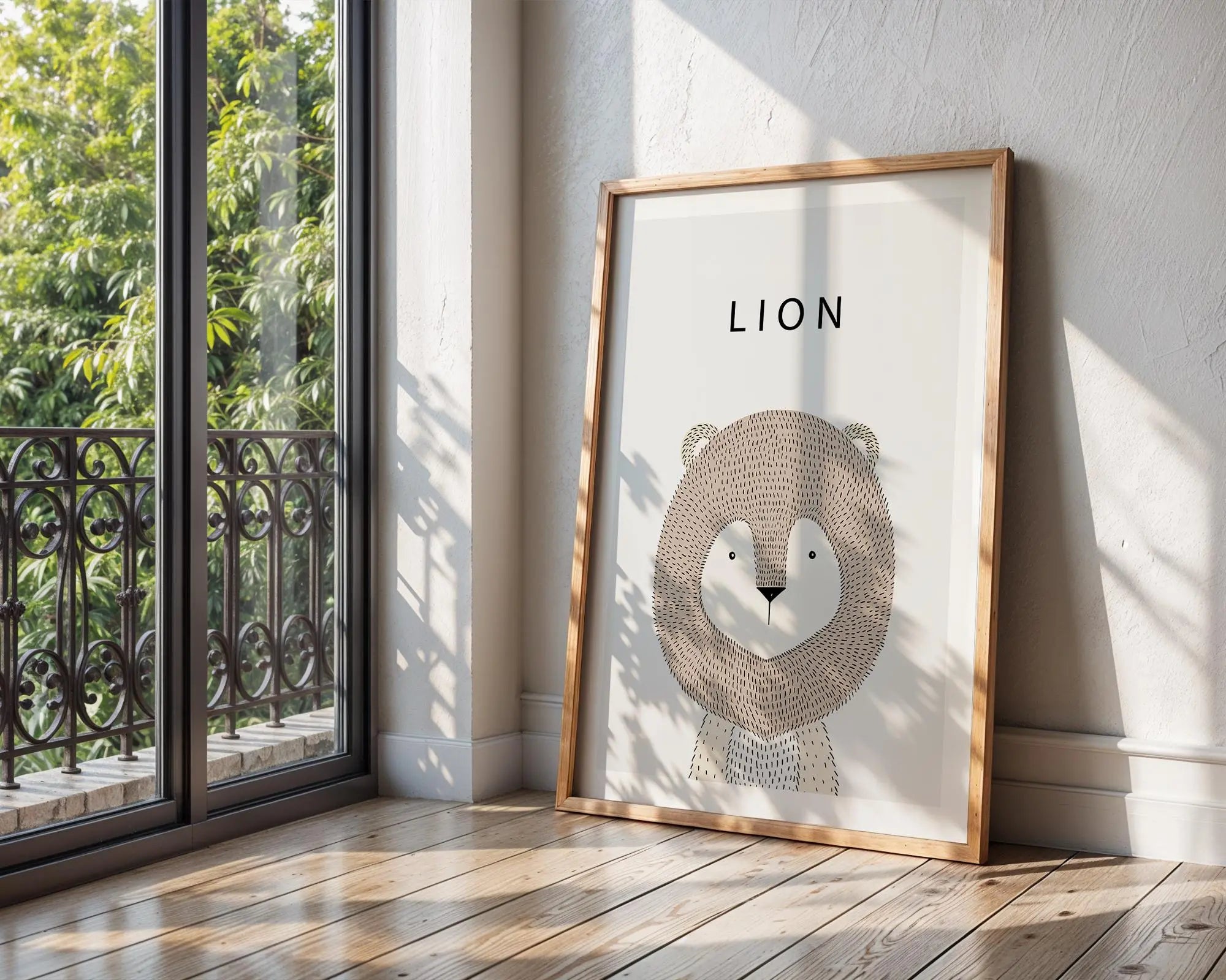 Lion Nursery Art Print | Scandinavian Kids Room Decor wall art print, modern home decor, unframed artwork by Nomad & Nest