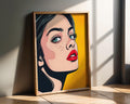 Modern Pop Art | Woman Portrait | Retro Comic Style  Print wall art print, modern home decor, unframed artwork by Nomad & Nest
