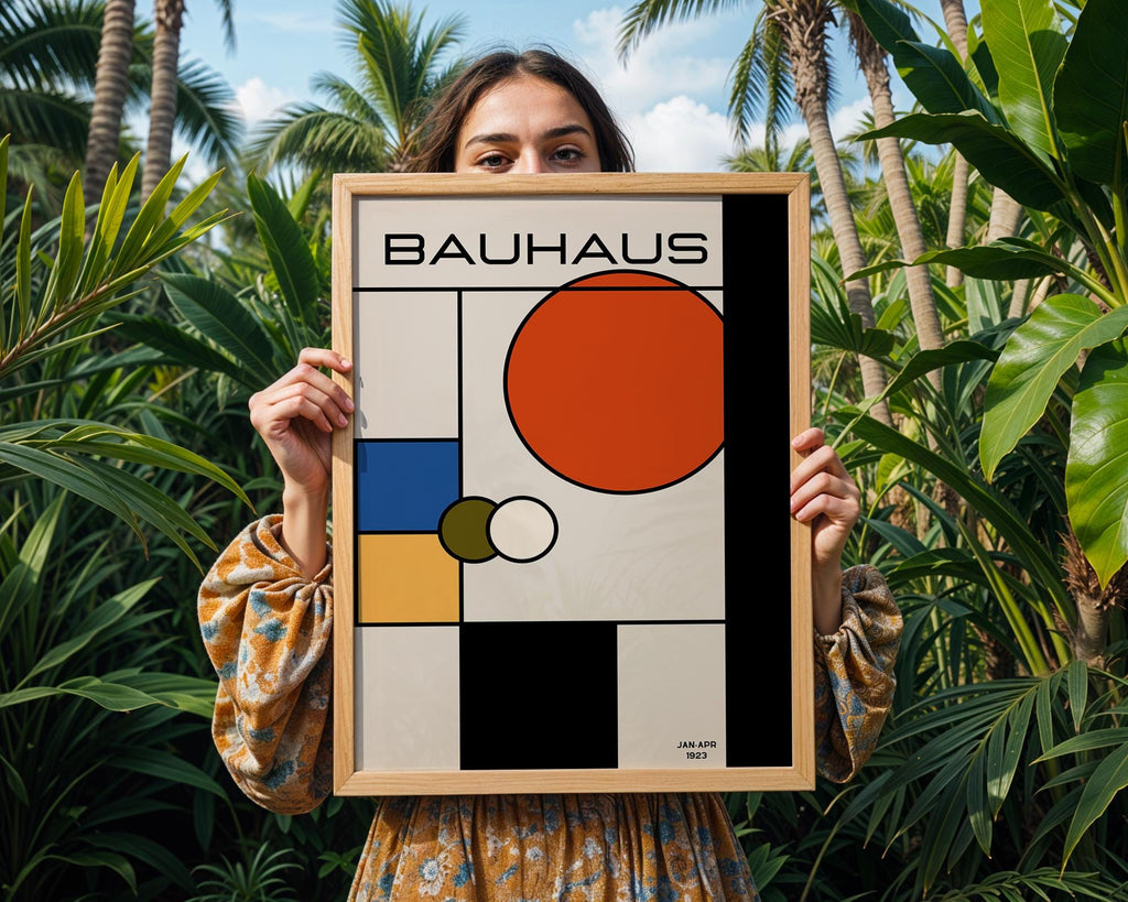 Bauhaus Poster Geometric Print | Mid Century Modern Art wall art print, modern home decor, unframed artwork by Nomad & Nest