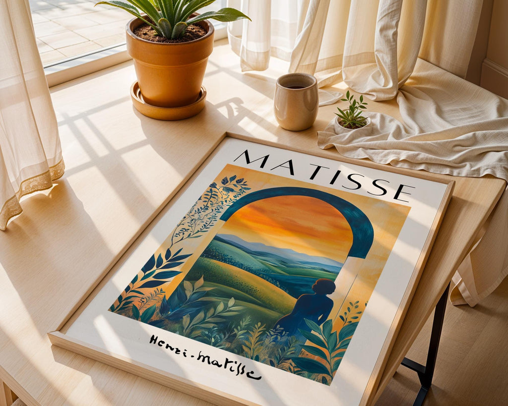 Henri Matisse Print | Inspired Sunset  | Boho Landscape Wall Art wall art print, modern home decor, unframed artwork by Nomad & Nest