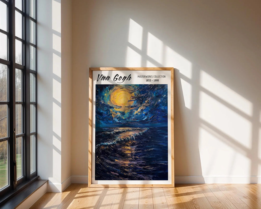 Van Gogh Print | Starry Ocean  | Expressionist Seascape Poster wall art print, modern home decor, unframed artwork by Nomad & Nest