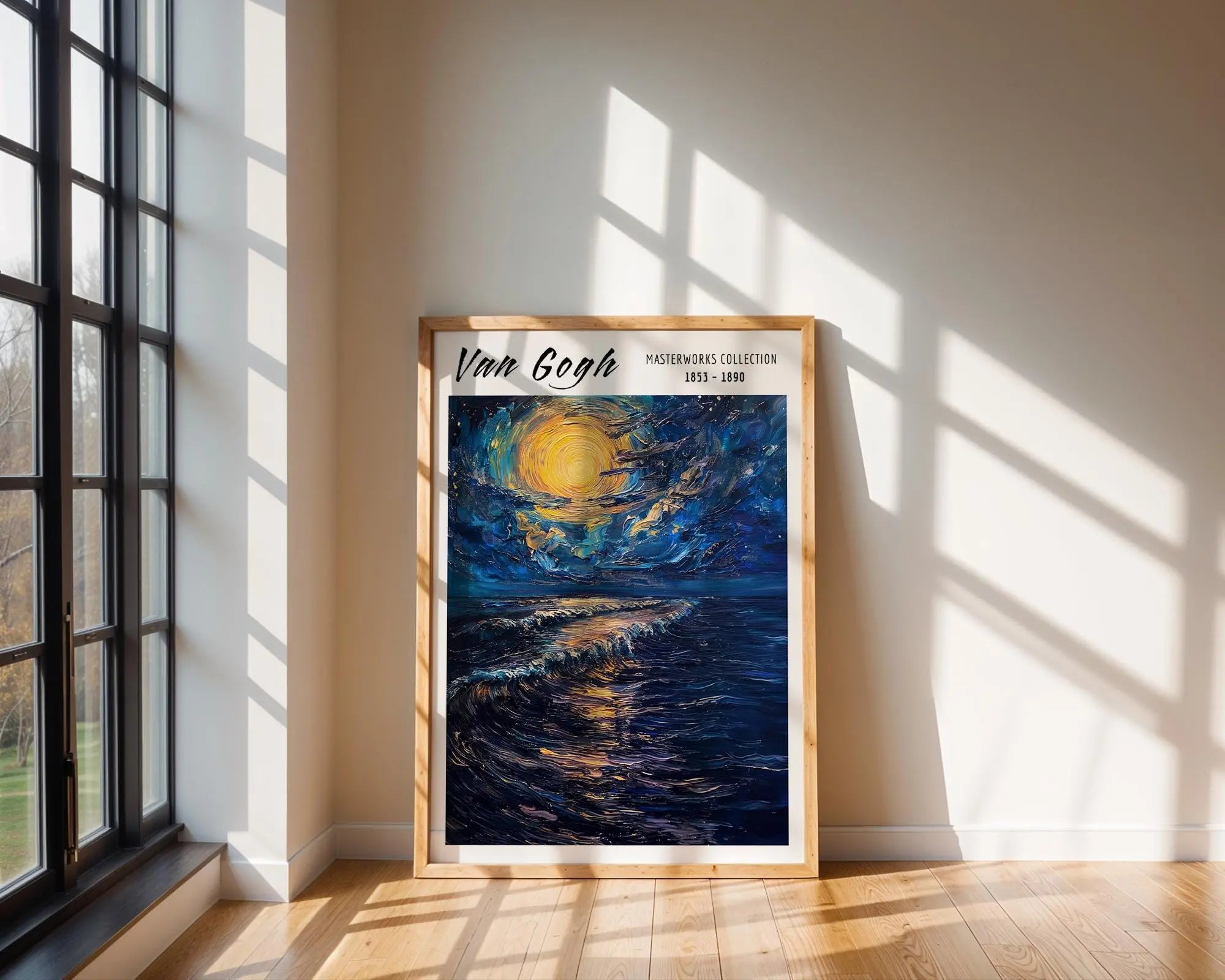 Van Gogh Print | Starry Ocean  | Expressionist Seascape Poster wall art print, modern home decor, unframed artwork by Nomad & Nest