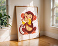 Playful Monkey Print | Jungle Nursery Wall Art wall art print, modern home decor, unframed artwork by Nomad & Nest