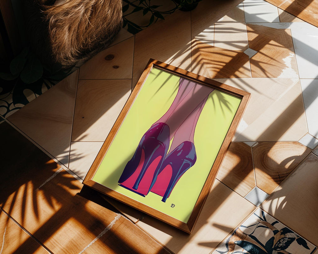 Modern Pop Art | Red Bottom High Heels Print | Chic Fashion  Poster wall art print, modern home decor, unframed artwork by Nomad & Nest
