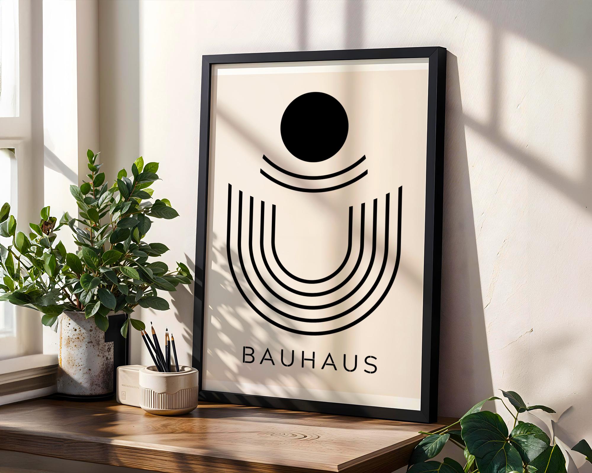 Bauhaus Poster Art Print | Abstract Circle Geometric wall art print, modern home decor, unframed artwork by Nomad & Nest