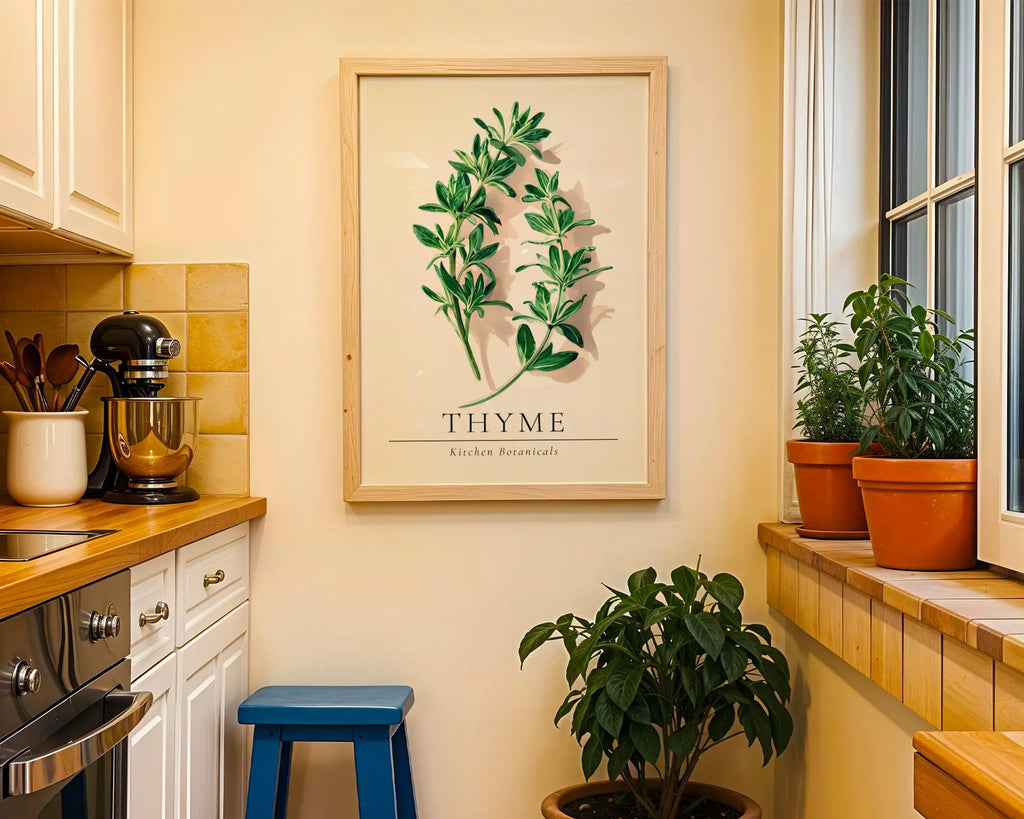 Thyme Botanical Print | Kitchen Herb Wall Art wall art print, modern home decor, unframed artwork by Nomad & Nest