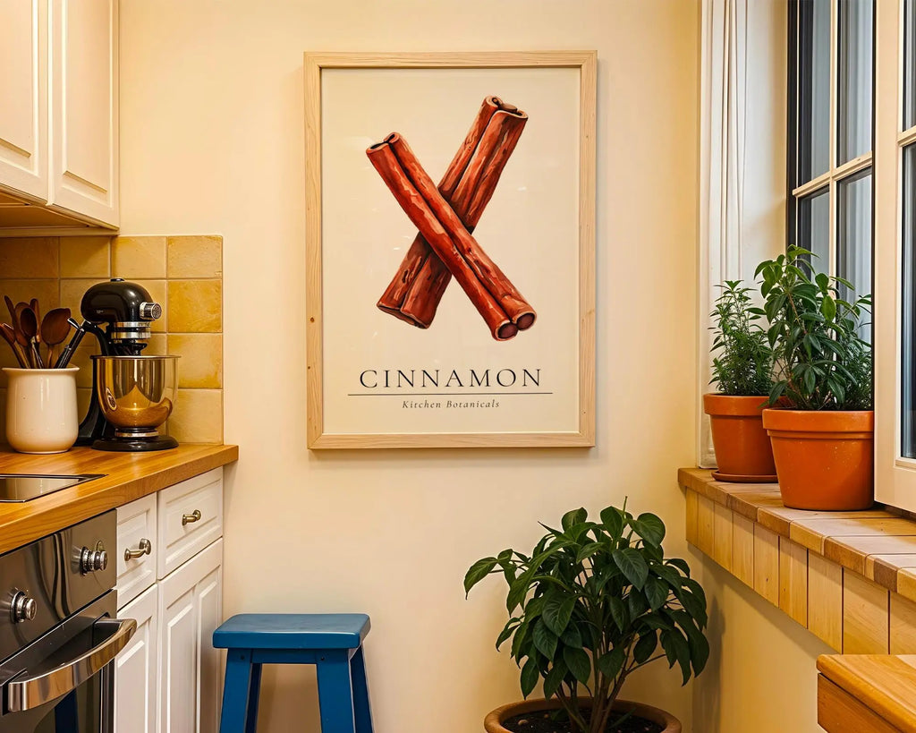 Cinnamon Stick Botanical Print • Rustic Kitchen Spice Art wall art print, modern home decor, unframed artwork by Nomad & Nest