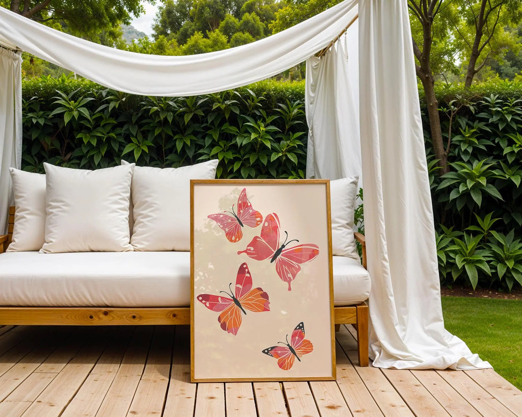 Colorful Butterfly Wall Art Print | Whimsical Insect Illustration wall art print, modern home decor, unframed artwork by Nomad & Nest