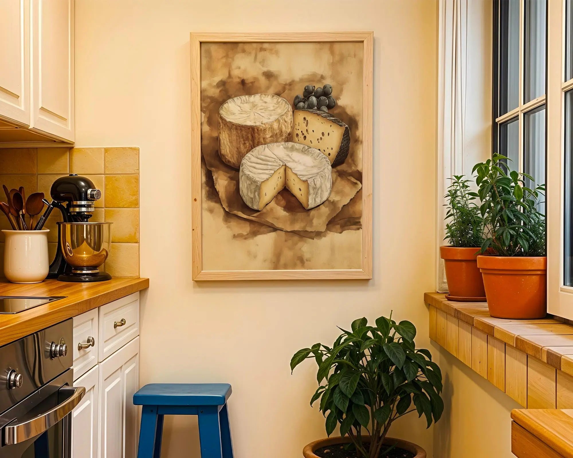 French Cheese Print • Vintage Kitchen Wall Art wall art print, modern home decor, unframed artwork by Nomad & Nest