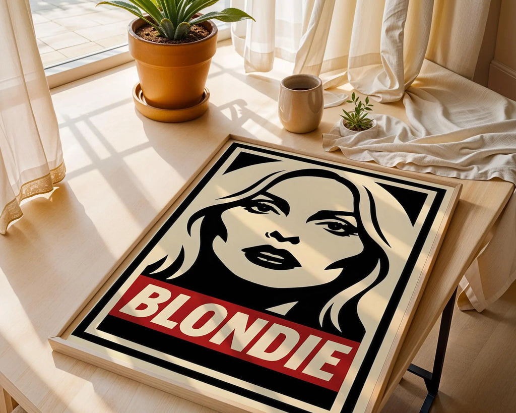 Blondie Portrait Print | Retro Pop Art Music Poster wall art print, modern home decor, unframed artwork by Nomad & Nest