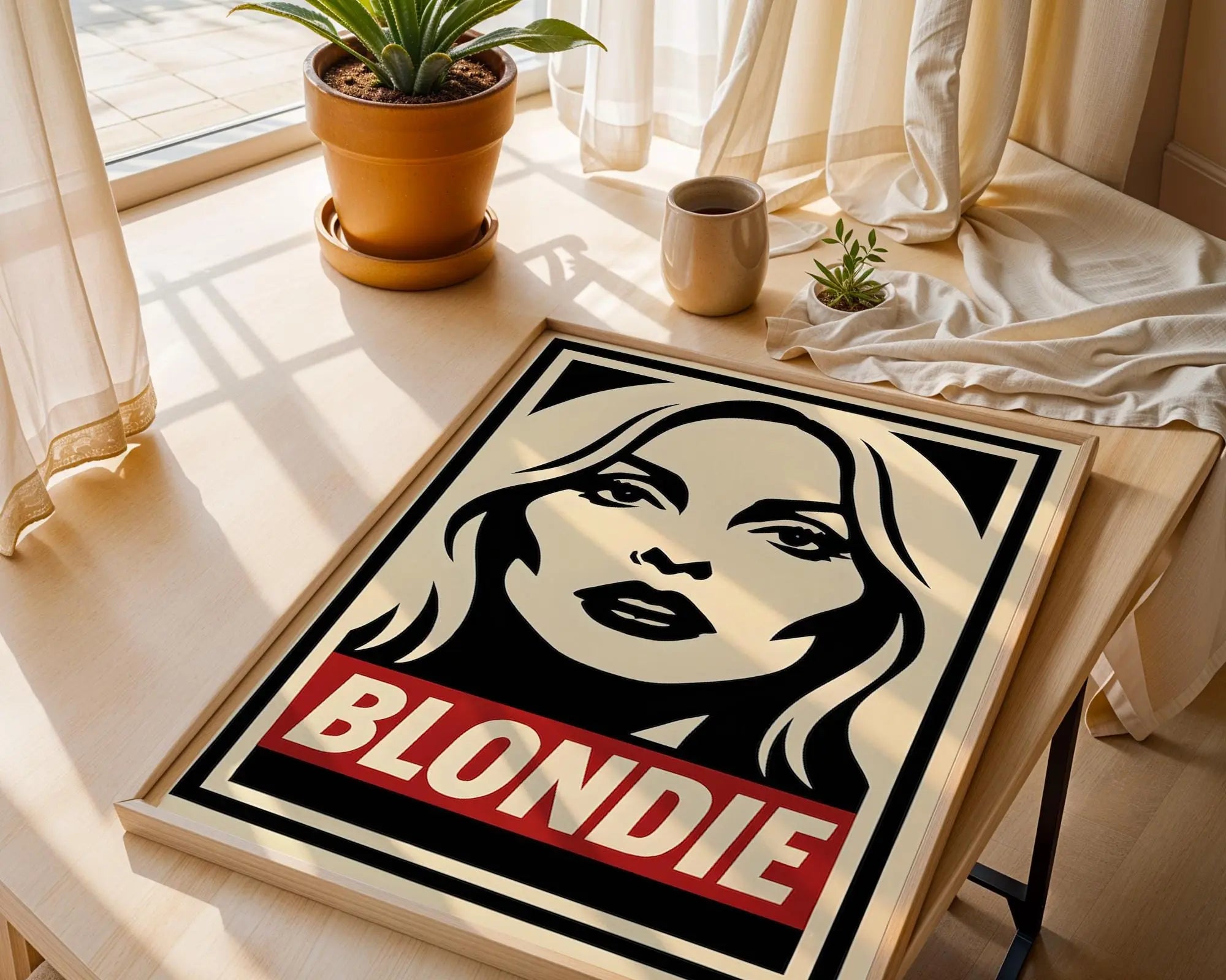 Blondie Portrait Print | Retro Pop Art Music Poster wall art print, modern home decor, unframed artwork by Nomad & Nest