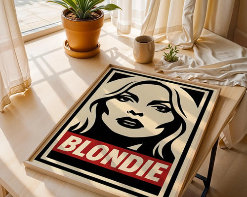 Blondie Portrait Print | Retro Pop Art Music Poster wall art print, modern home decor, unframed artwork by Nomad & Nest