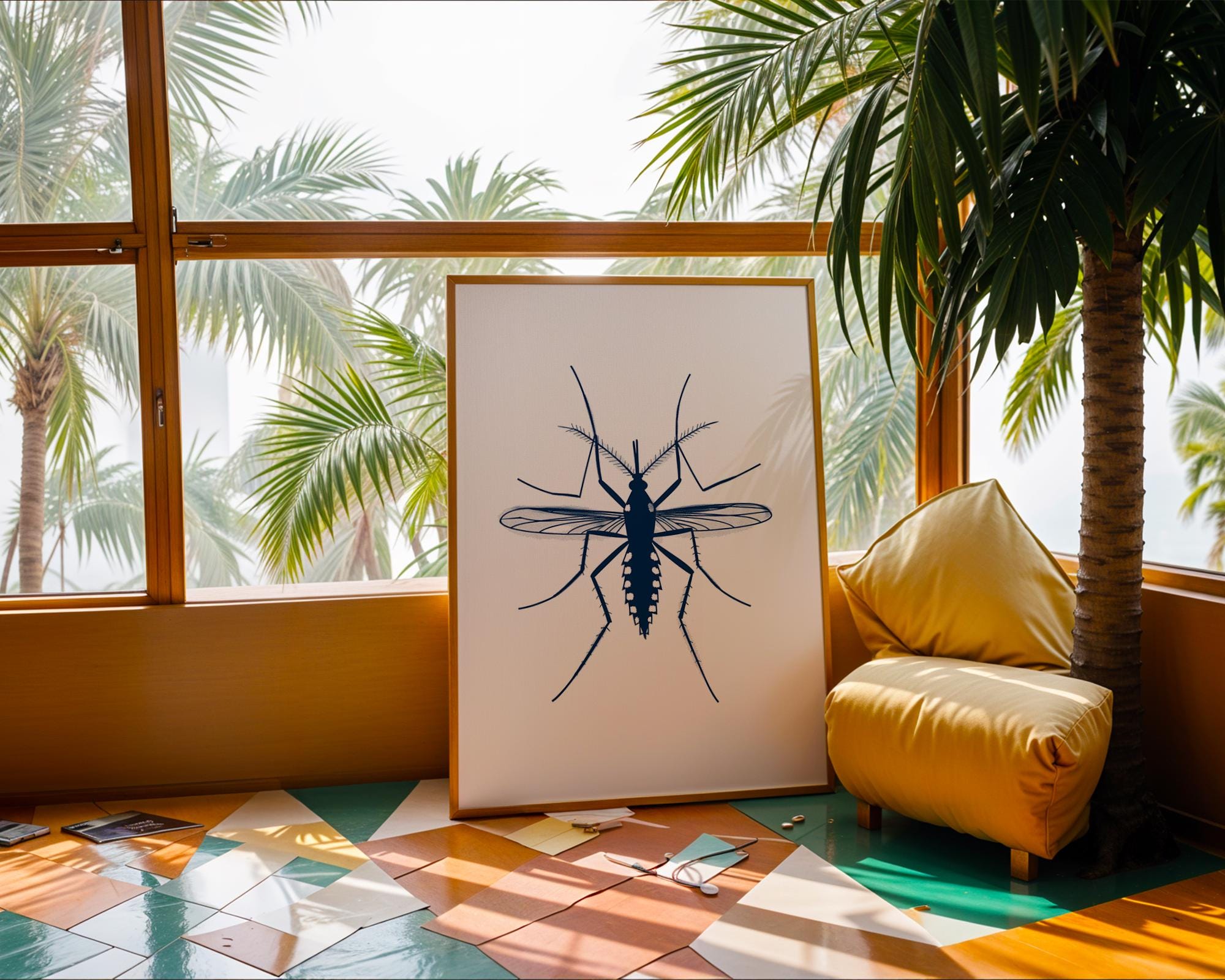 Mosquito Wall Art Print | Modern Insect Decor wall art print, modern home decor, unframed artwork by Nomad & Nest