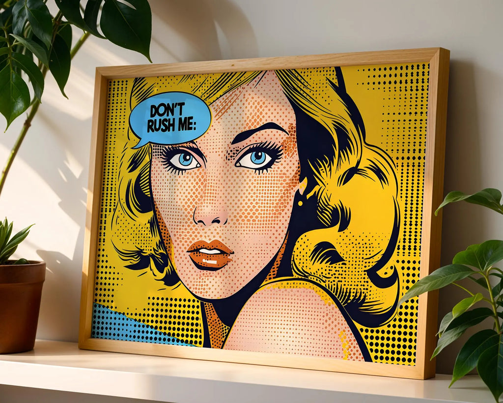 Modern Pop Art | Marilyn Monroe Print | Retro Comic Book Style wall art print, modern home decor, unframed artwork by Nomad & Nest