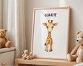 Playroom Ideas | Giraffe Nursery Wall Art | Safari Animal Baby Decor wall art print, modern home decor, unframed artwork by Nomad & Nest