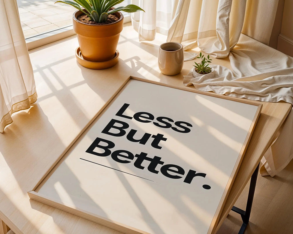 Positive Emotion | Minimalist Typography Art Print | Less But Better Quote wall art print, modern home decor, unframed artwork by Nomad & Nest