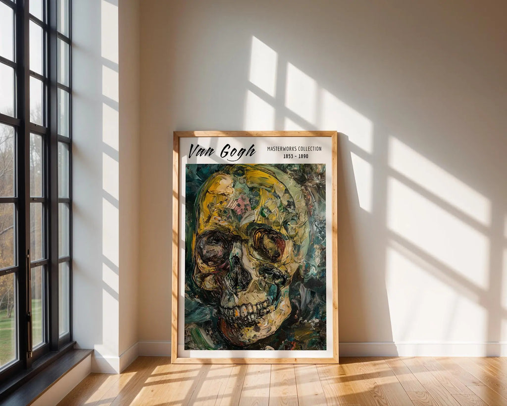 Van Gogh Print | Skull  | Dark Gothic Expressionist Art wall art print, modern home decor, unframed artwork by Nomad & Nest
