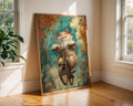Cat on Bicycle Art Print | Whimsical Autumn Animal Poster wall art print, modern home decor, unframed artwork by Nomad & Nest