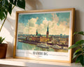 Hamburg Germany Poster | Vintage City Skyline Art Print wall art print, modern home decor, unframed artwork by Nomad & Nest