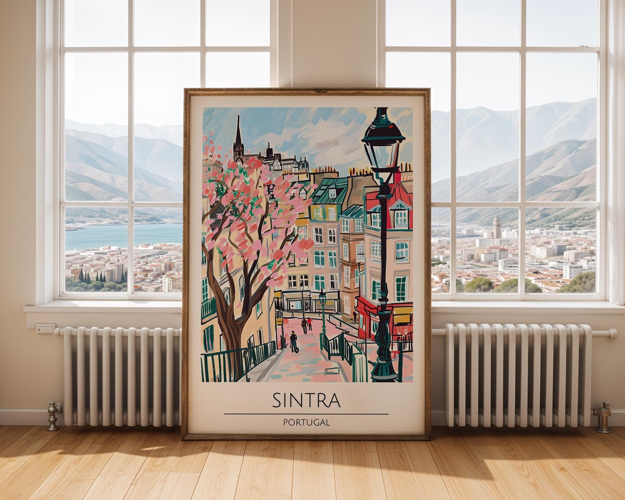 Sintra Portugal Print | Whimsical Travel Poster wall art print, modern home decor, unframed artwork by Nomad & Nest
